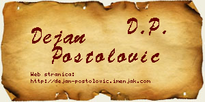 Dejan Postolović vizit kartica